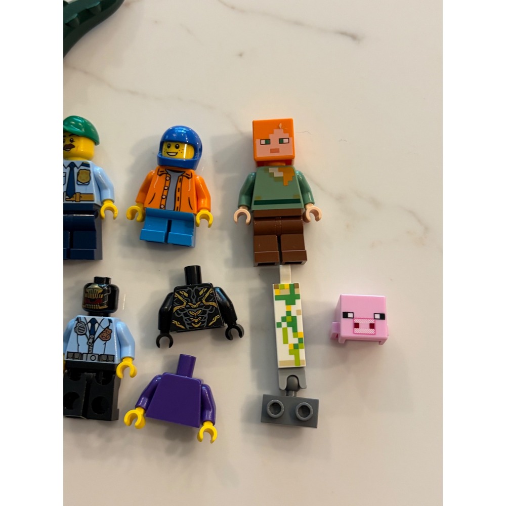 LEGO Minifigure Lot Marvel Green Goblin Thor Minecraft Steve Crocodile City - Picture 4 of 6